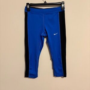 Nike DriFit Running Blue and Black Leggings Size XS